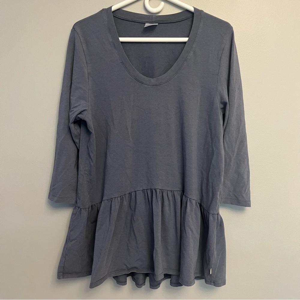 Jax and Lennon large 3/4 sleeve peplum top